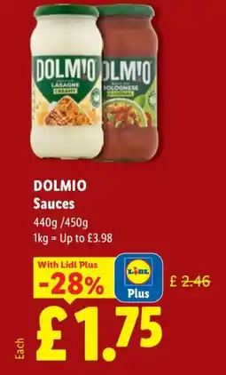 Lidl DOLMIO Sauces offer