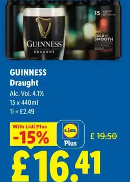 Lidl GUINNESS Draught offer