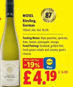 Lidl MOSEL Riesling, German offer
