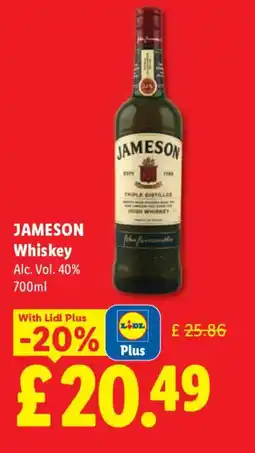 Lidl JAMESON Whiskey offer