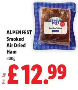 Lidl ALPENFEST Smoked Air Dried Ham offer