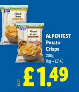 Lidl ALPENFEST Potato Crisps offer
