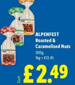 Lidl ALPENFEST Roasted & Caramelised Nuts offer