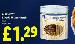 Lidl ALPENFEST Salted Sticks & Pretzels offer