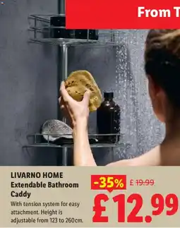 Lidl LIVARNO HOME Extendable Bathroom Caddy offer