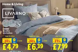 Lidl LIVARNO Microfibre Satin Bedlinen offer