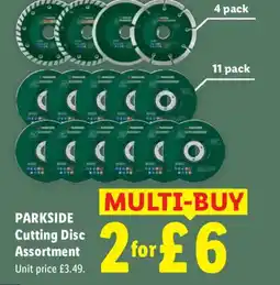 Lidl PARKSIDE Cutting Disc Assortment offer