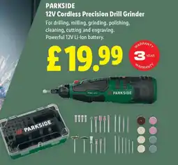 Lidl PARKSIDE 12V Cordless Precision Drill Grinder offer