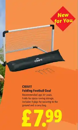 Lidl CRIVIT Folding Football Goal offer
