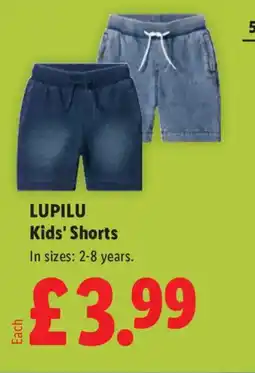 Lidl LUPILU Kids' Shorts offer