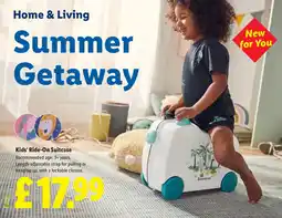 Lidl Kids' Ride-On Suitcase offer