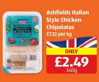 Ashfields Italian Style Chicken Chipolatas