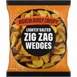 Iceland Iceland Ridiculously Crispy! Lightly Salted Zig Zag Wedges 900g offer