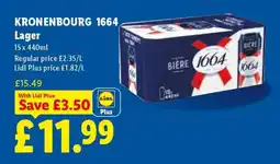 Lidl KRONENBOURG 1664 Lager offer