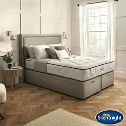 Costco Silentnight British Wool 2400 Pocket Mattress & Sandstone Full Ottoman Divan in 3 Sizes offer