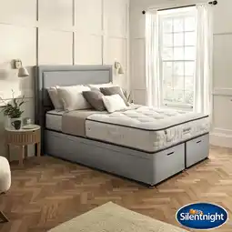 Costco Silentnight British Wool 2400 Pocket Mattress & Slate Grey Full Ottoman Divan in 3 Sizes offer