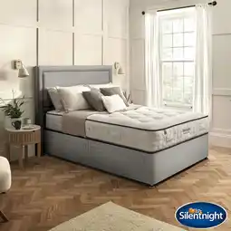Costco Silentnight British Wool 2400 Pocket Mattress & Slate Grey Divan in 4 Sizes offer