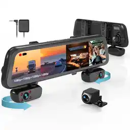 Costco Rexing M4 4-Channel 12” Touch Screen Mirror Dash Cam offer