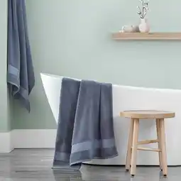 Costco Grandeur 100% Cotton Blue Bath Sheets, 2 Pack offer