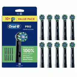 Costco Oral-B Cross Action Brush Heads 10 Pack in Black offer