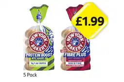 Londis New York Bakery Protein Boost NYC Bagels Plant Protein, Fibre offer