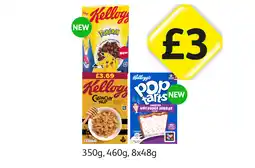 Londis Kellogg's Pokemon, Crunchy Nut, Pop Tarts Hot Fudge Sundae offer