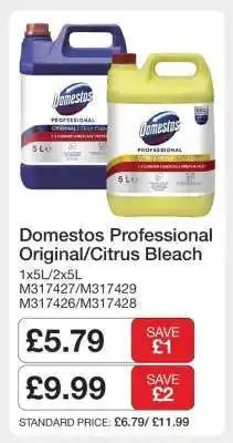 Makro Domestos Professional Original/Citrus Bleach offer