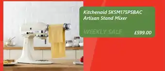 Kitchenaid 5KSM175PSBAC Artisan Stand Mixer