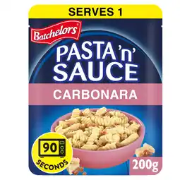 Iceland Batchelors Pasta 'n' Sauce Microwave Ready Meal Carbonara Pasta 200g offer