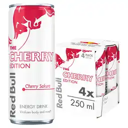 Iceland Red Bull Spring Edition Cherry Energy Drink 250ml 4 Pack offer