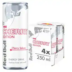 Iceland Red Bull Spring Edition Cherry Energy Drink 250ml 4 Pack offer