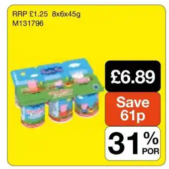 Makro Peppa Pig Yogurt offer