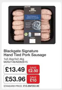 Makro Blackgate Signature Hand Tied Pork Sausage offer