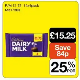 Makro Cadbury Dairy Milk offer
