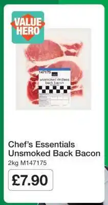 Makro Chef’s Essentials Unsmoked Back Bacon offer