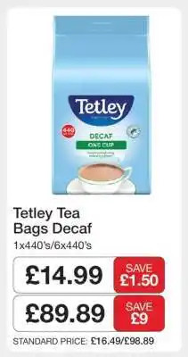 Makro Tetley Tea Bags Decaf offer