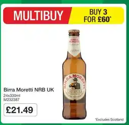 Makro Birra Moretti NRB UK offer