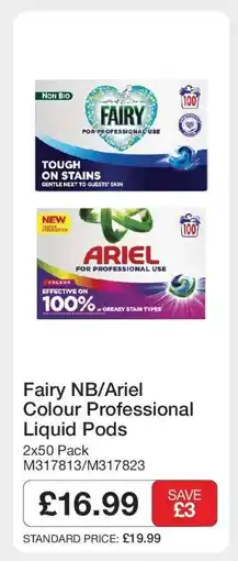 Makro Fairy NB/Ariel Colour Professional Liquid Pods offer