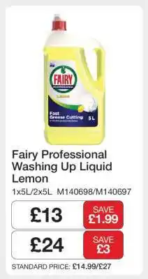 Makro Fairy Professional Washing Up Liquid Lemon offer