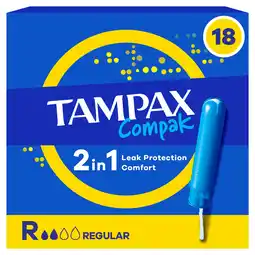 Iceland Tampax Compak Regular Tampons With Applicator x18 offer