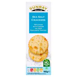 Iceland Sunray Snacks Sea Salt Crackers 185g offer