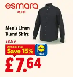 Lidl Men's Linen Blend Shirt offer