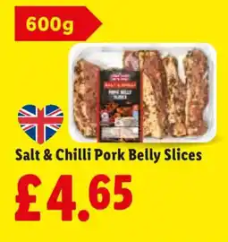 Lidl Salt & Chilli Pork Belly Slices offer