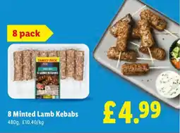 Lidl 8 Minted Lamb Kebabs offer
