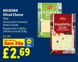 Lidl MILBONA Sliced Cheese offer