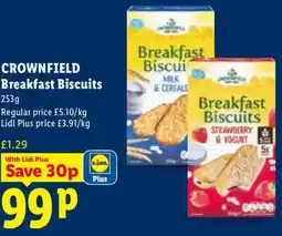 Lidl CROWNFIELD Breakfast Biscuits offer