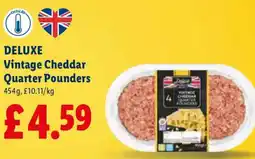 Lidl DELUXE Vintage Cheddar Quarter Pounders offer