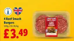 Lidl 4 Beef Smash Burgers offer