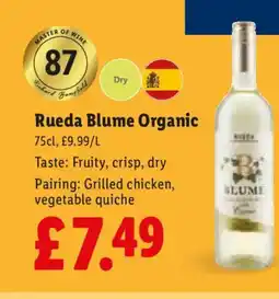 Lidl Rueda Blume Organic offer