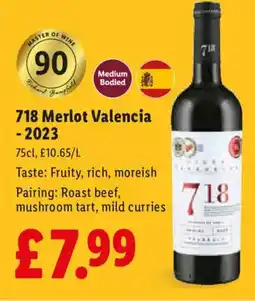 Lidl 718 Merlot Valencia -2023 offer